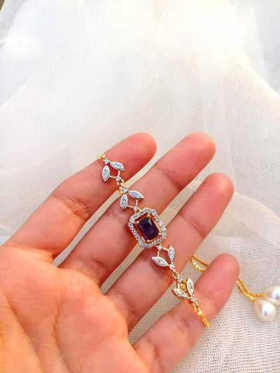 Blue Crystal Jewelry Combo – 4-Piece Gold