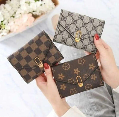 Stylish Women's Trifold PU Leather Wallet – Slim, Pocket-Friendly