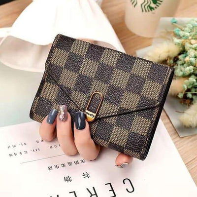 Stylish Women's Trifold PU Leather Wallet – Slim, Pocket-Friendly