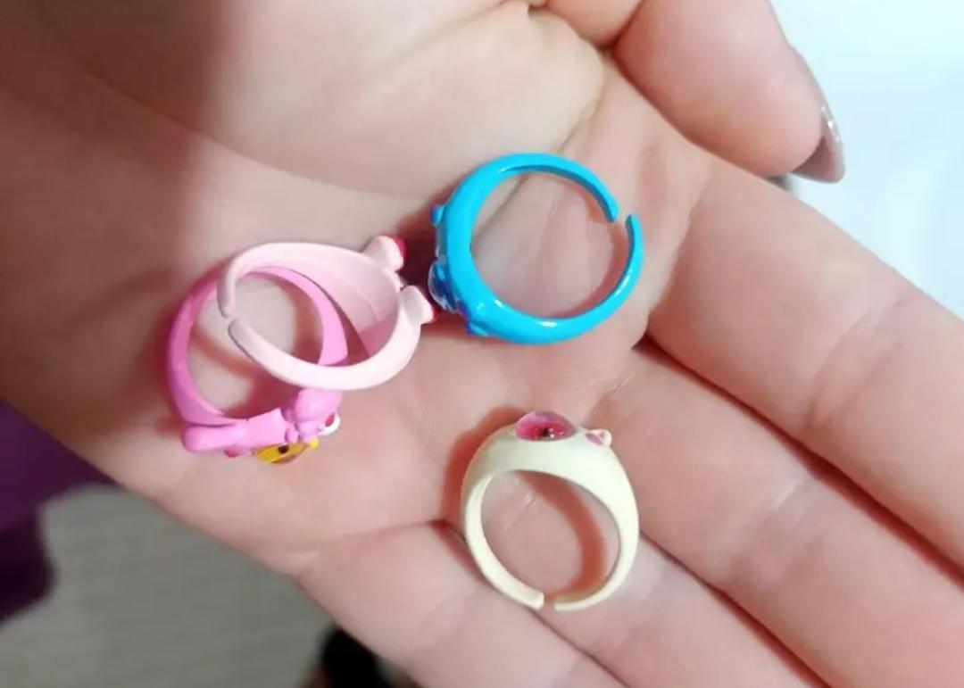 Monster Magic: 4pcs Adjustable Multicolor Charm Ring Set