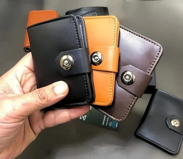 Slim Leather Smart Wallet – Stylish, Unisex & Easy to Carry